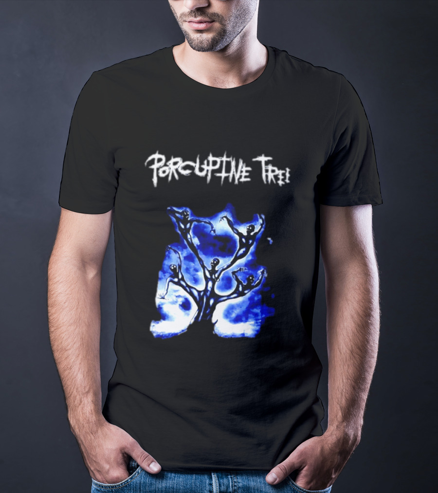 Porcupine Tree Ecelna Rock And Roll Blue Abstract Figures T-Shirt