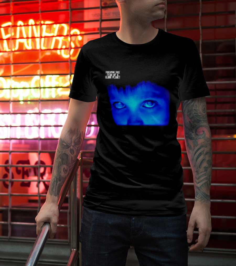 Porcupine Tree Fear Of A Blank Planet 2007 Rock Album Cover Blue Face T-Shirt