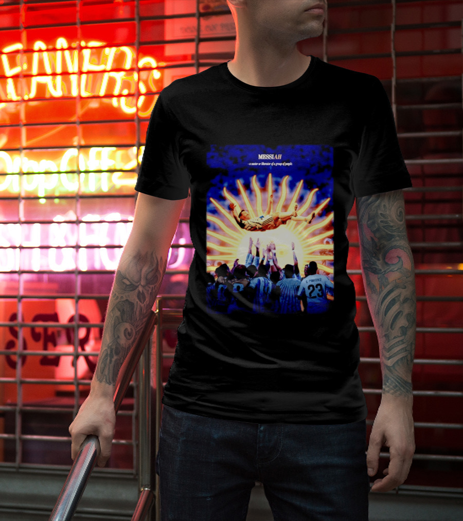 MESSIAH A Savior Or Liberator Of A Group Of People Soccer Celebration Iconic Moment T-Shirt