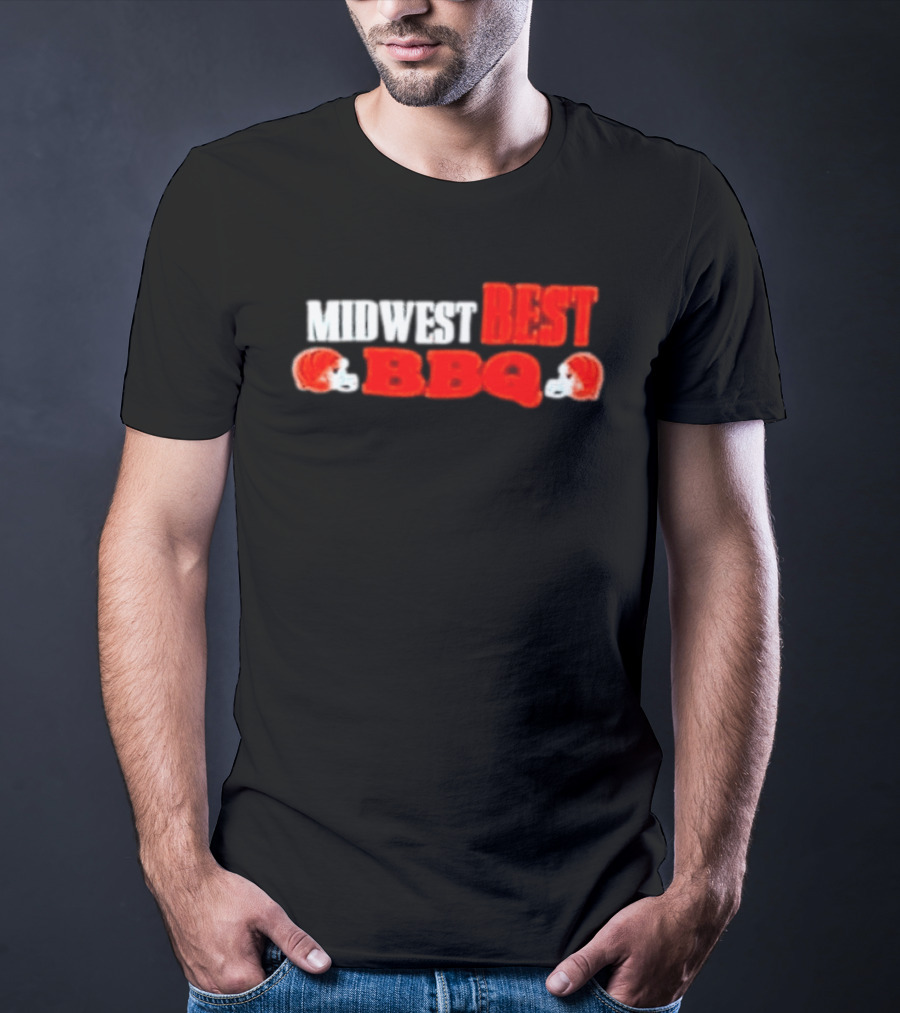 Midwest Best BBQ Cincinnati Bengals Football Helmets T-Shirt