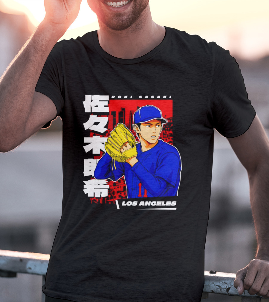 Roki Sasaki Los Angeles Baseball Japanese T-Shirt