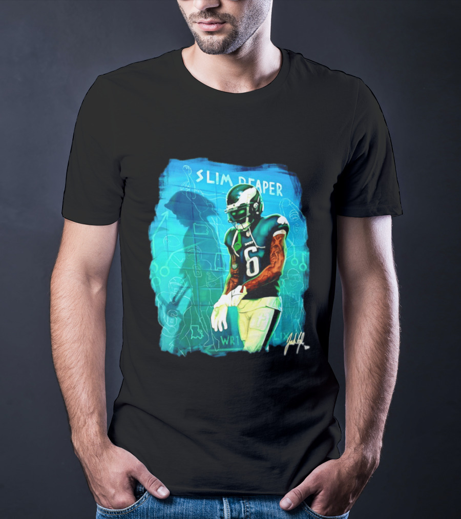 Philadelphia Eagles Devonta Smith Slim Reaper Phantom Six WR1 T-Shirt