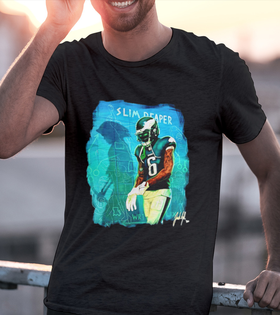 Philadelphia Eagles Devonta Smith Slim Reaper Phantom Six WR1 T-Shirt