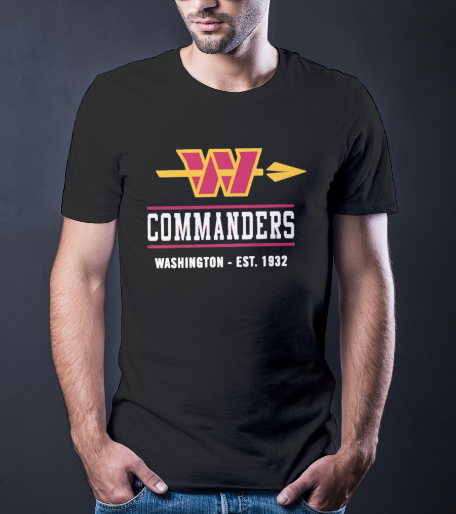 Washington Commanders W Arrow Est 1932 T-Shirt
