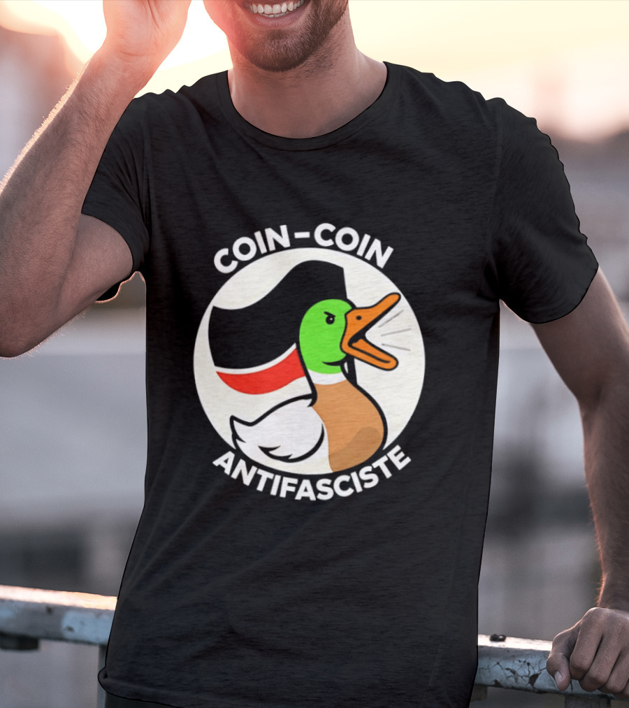 Coin Coin Antifasciste Duck Antifa Protest T-Shirt