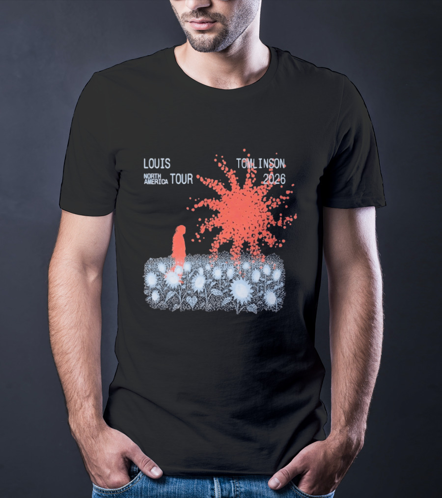 Louis Tomlinson North America Tour 2026 Sunflower Field Explosion T-Shirt