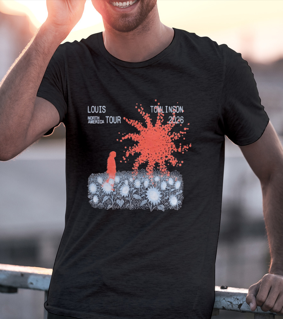 Louis Tomlinson North America Tour 2026 Sunflower Field Explosion T-Shirt