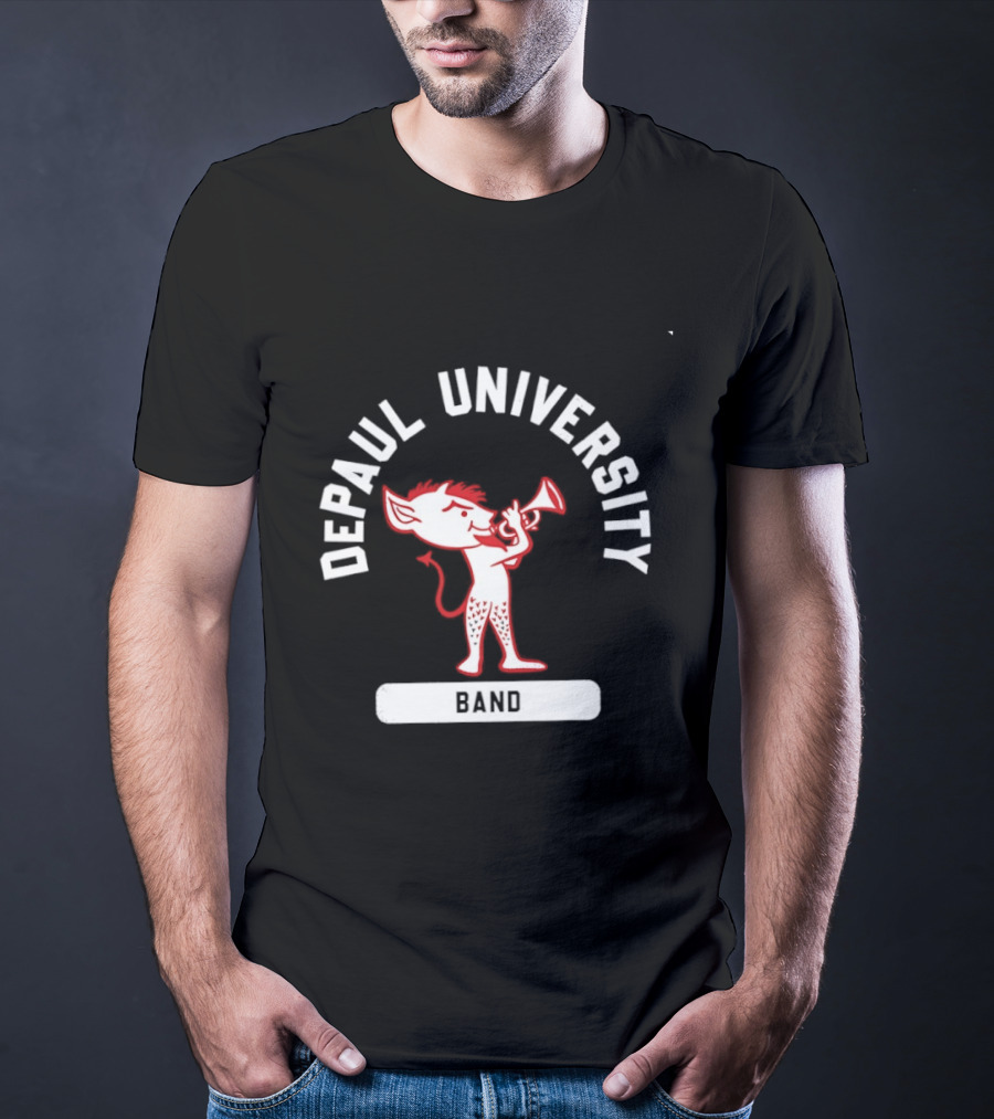 DePaul University Band Blue Demons Mascot Billy Arc T-Shirt