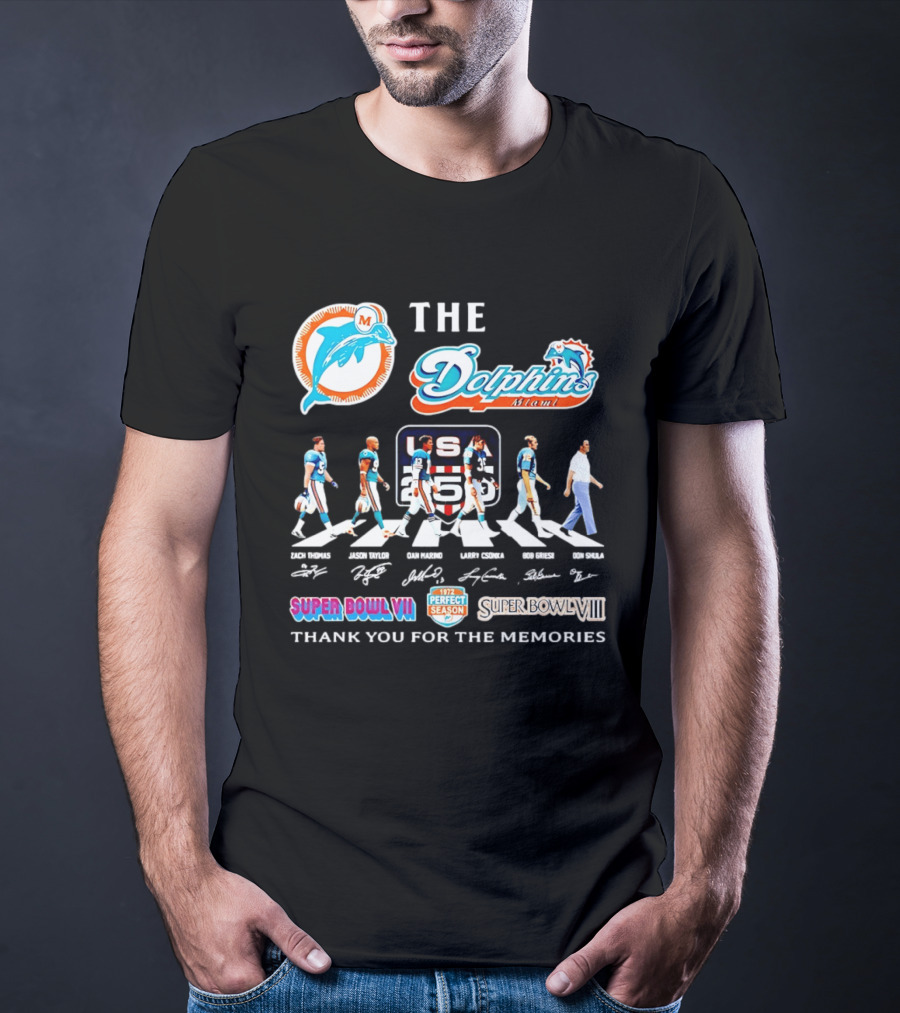 The Miami Dolphins' Greatest Legends Super Bowl Memories And Perfect Season Celebration T-Shirt