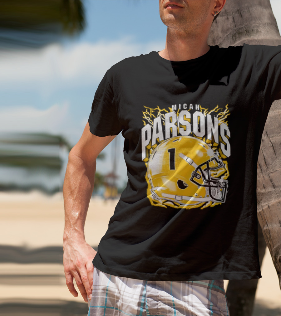 Micah Parsons 1 Helmet Green Bay Packers T-Shirt