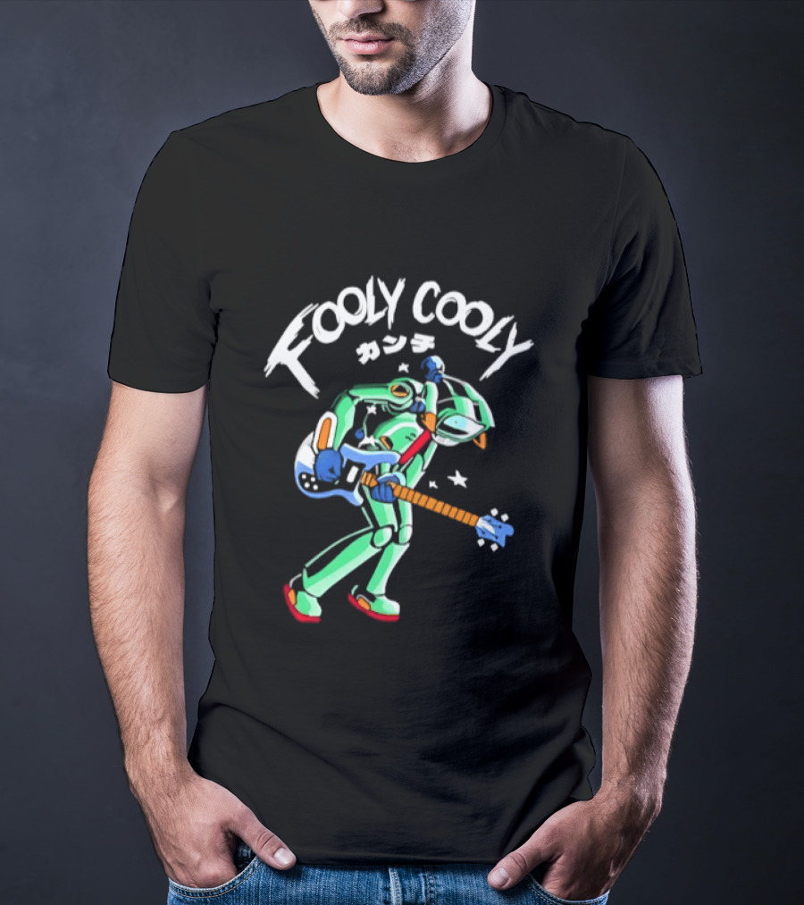FLCL Fooly Cooly Kanchi Guitar Anime Gainax Robot T-Shirt