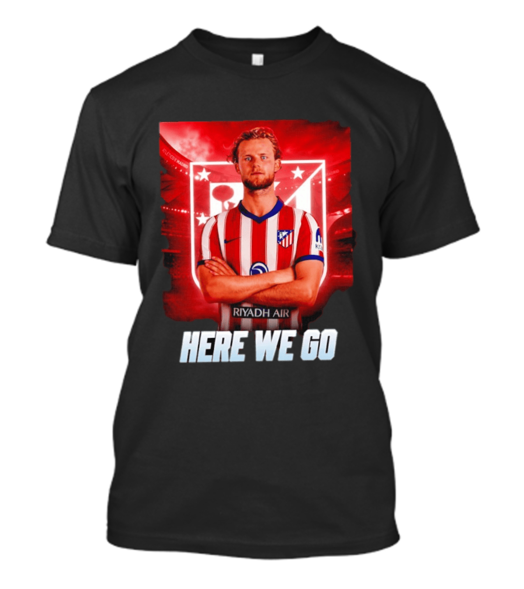 Atlético Madrid Transfer Morten Hjulmand Here We Go Announcement T-Shirt