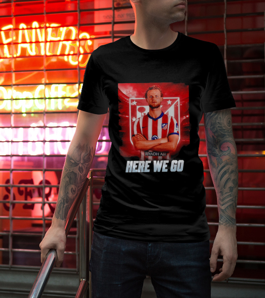 Atlético Madrid Transfer Morten Hjulmand Here We Go Announcement T-Shirt