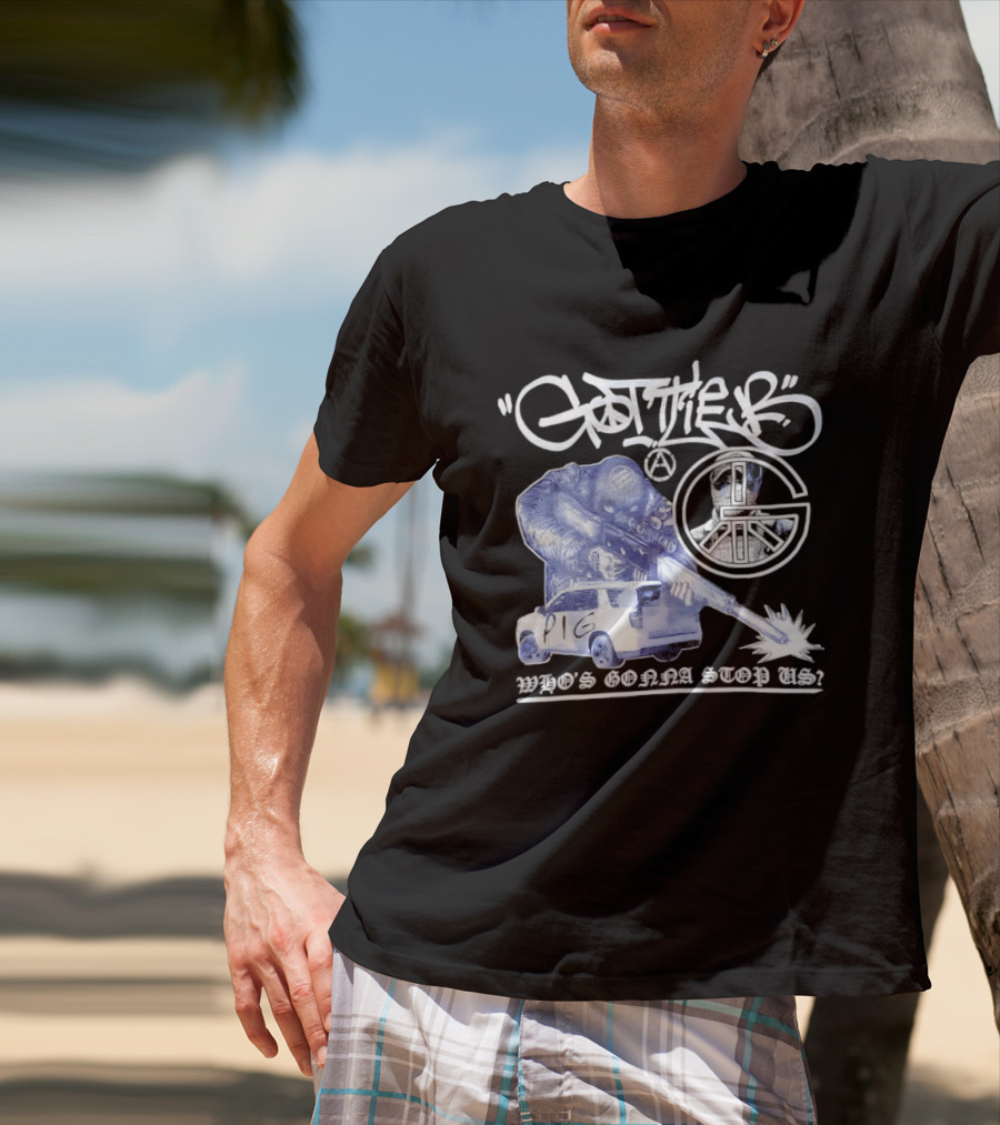 Gottlieb Anarchist Pig Who's Gonna Stop Us Tactical Graffiti T-Shirt