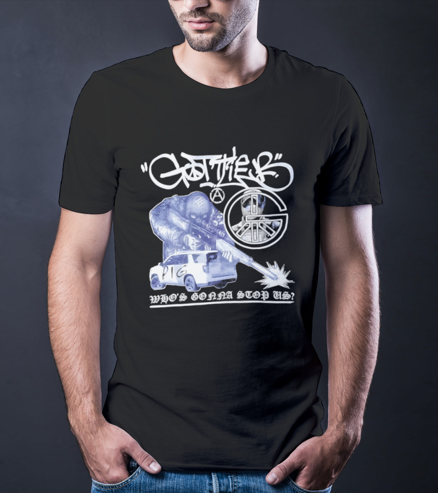 Gottlieb Anarchist Pig Who's Gonna Stop Us Tactical Graffiti T-Shirt
