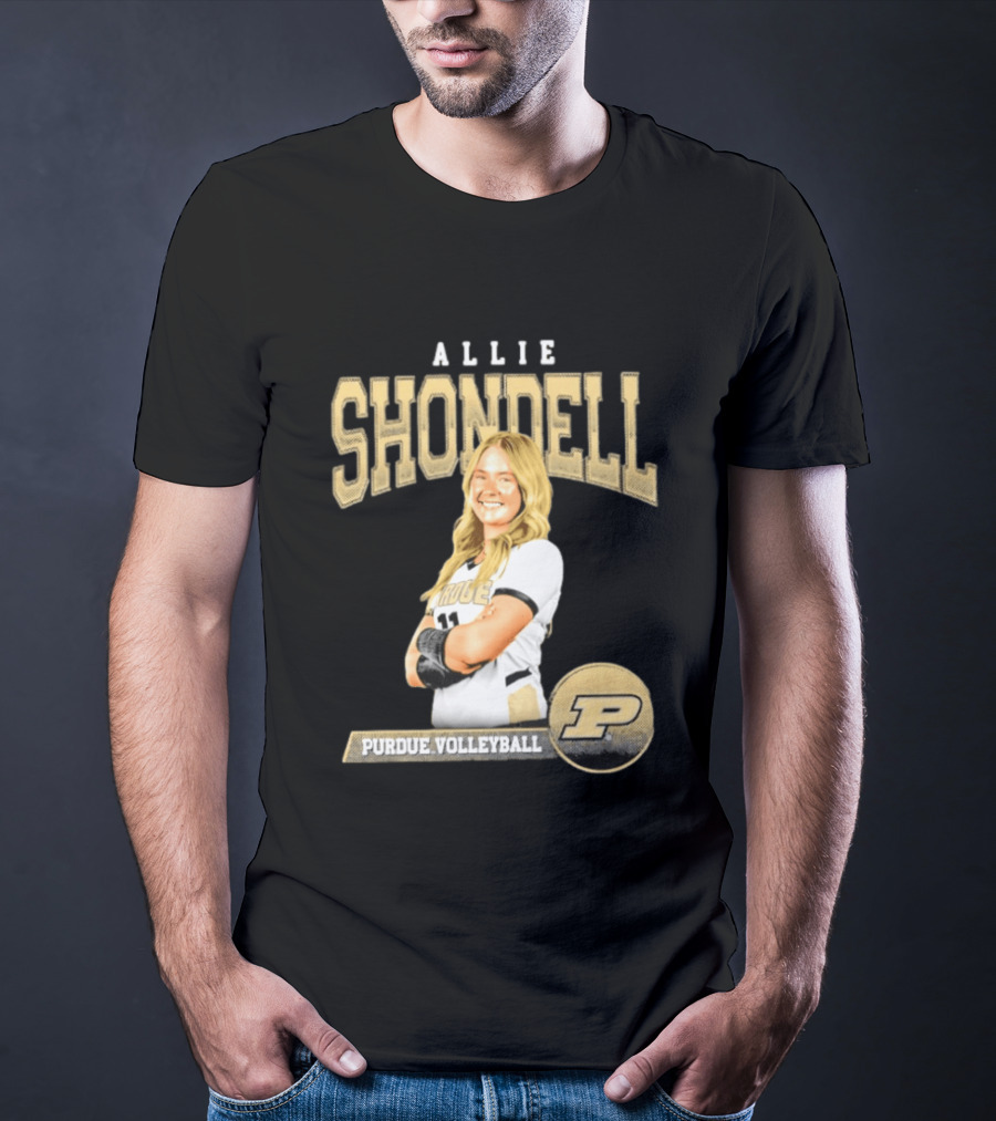 Allie Shondell Purdue Volleyball Player P Team T-Shirt