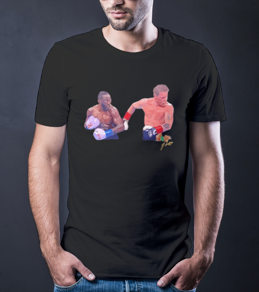 Terence Crawford Canelo Alvarez Boxing Showdown Gloves Raised T-Shirt