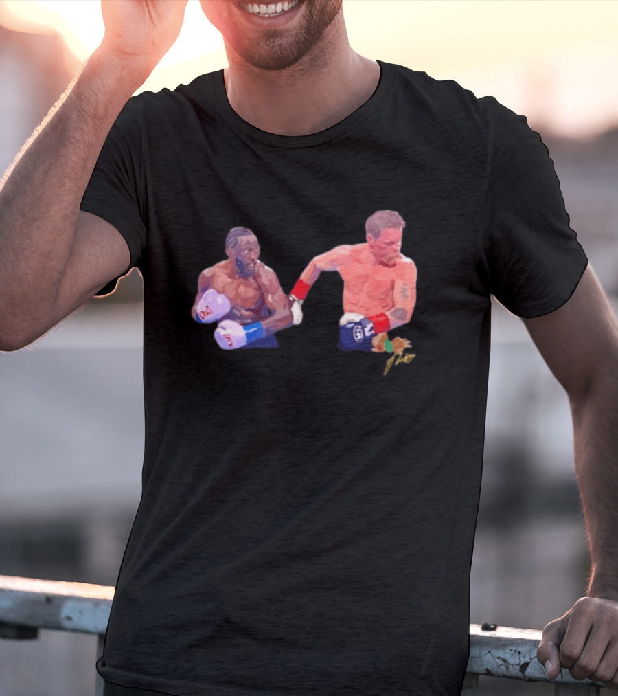 Terence Crawford Canelo Alvarez Boxing Showdown Gloves Raised T-Shirt
