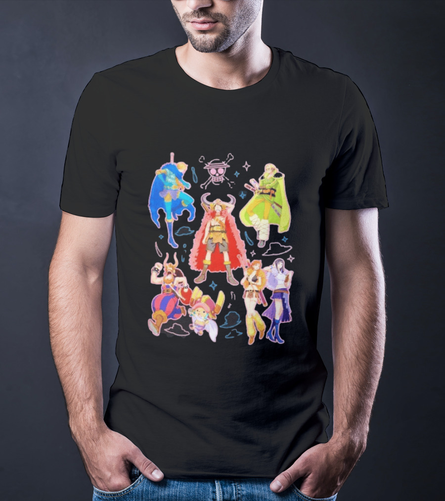 One Piece Straw Hat Pirates Collage Luffy T-Shirt