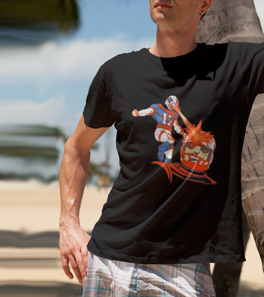 Buffalo Bills Josh Allen Laser Eye Superhero 17 Football Power T-Shirt