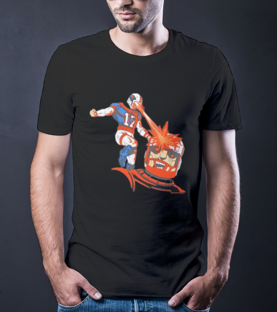 Buffalo Bills Josh Allen Laser Eye Superhero 17 Football Power T-Shirt