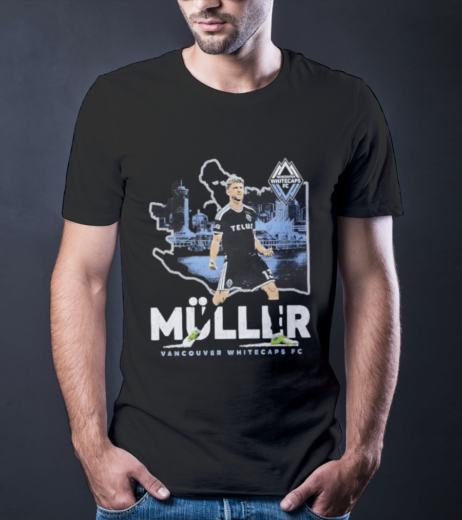 Müller Vancouver Whitecaps FC City Skyline Map T-Shirt