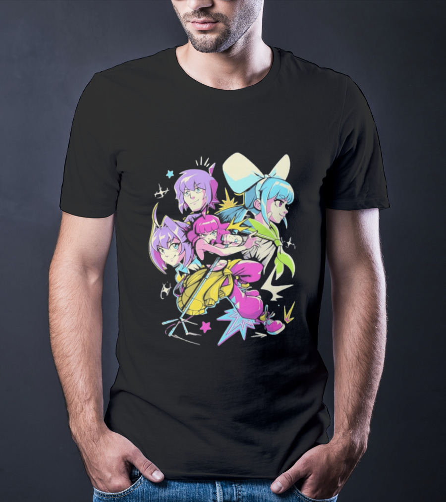 Unbeatable Video Game Anime Characters Colorful T-Shirt