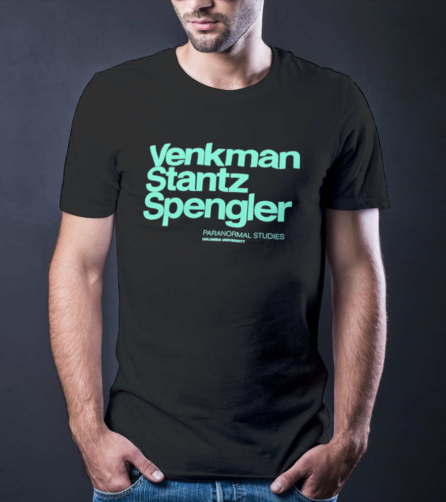 Venkman Stantz Spengler Paranormal Studies Columbia University Ghostbusters T-Shirt