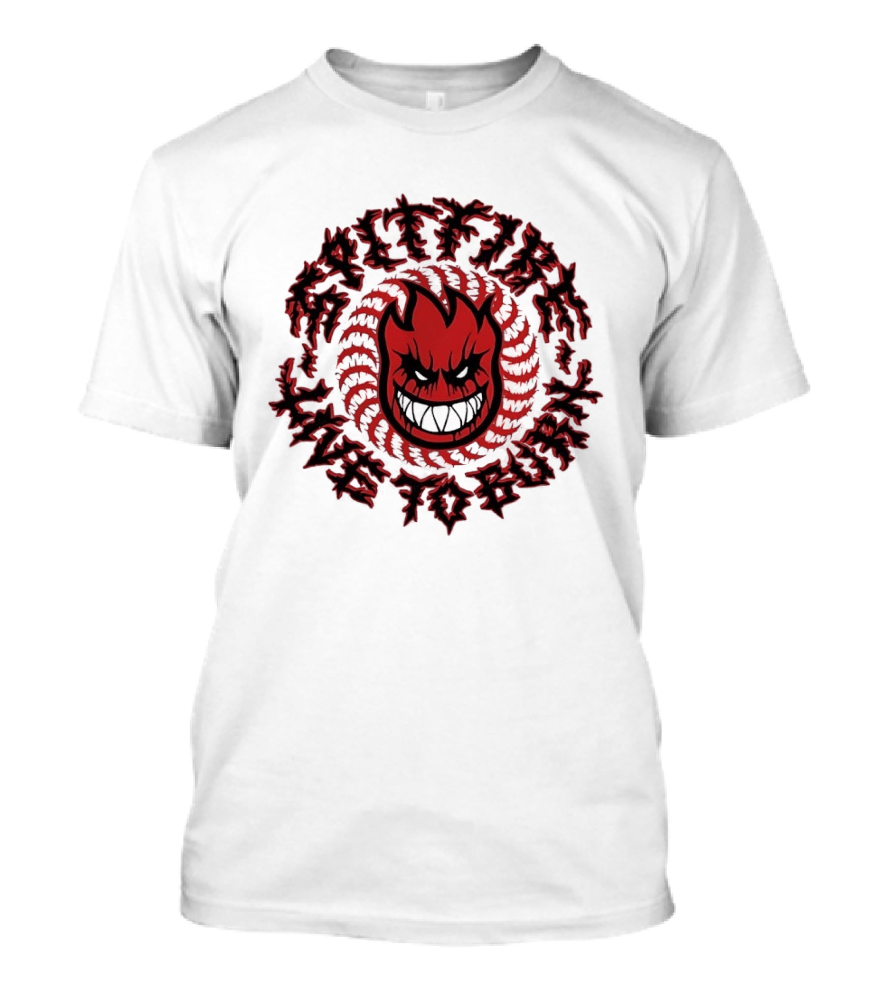 Spitfire Live To Burn Fireball Flamehead T-Shirt