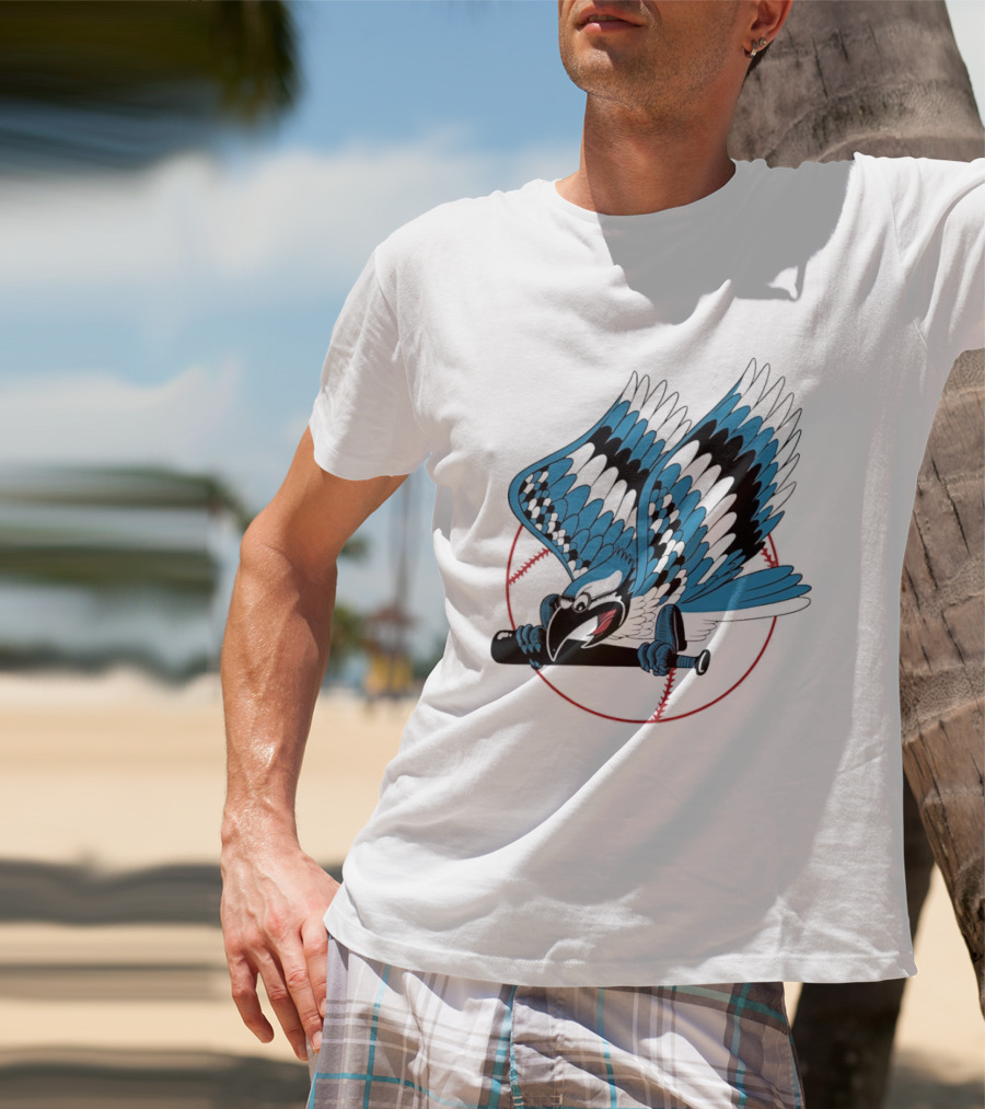 Toronto Blue Jays Flying Logo Majestic MLB Baseball Sportswear T-Shirt