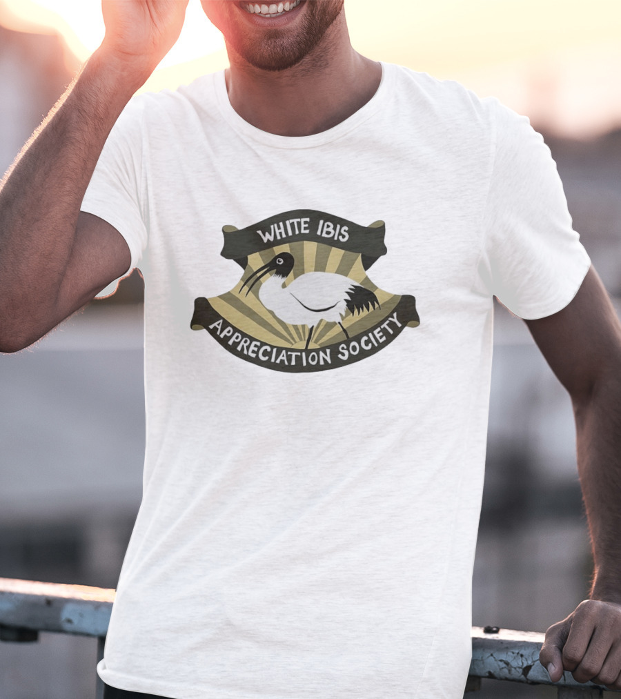 White Ibis Appreciation Society Bird Nature Lover Enthusiasts T-Shirt
