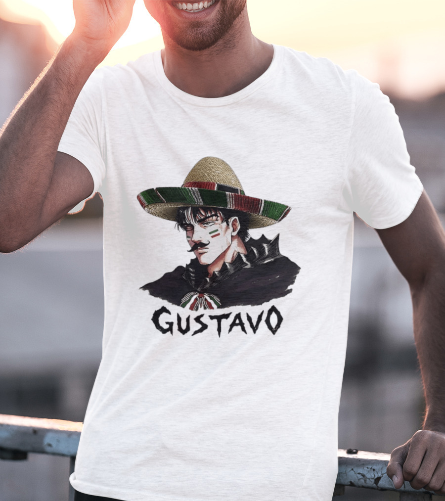 Gustavo Mexican Sombrero Anime T-Shirt