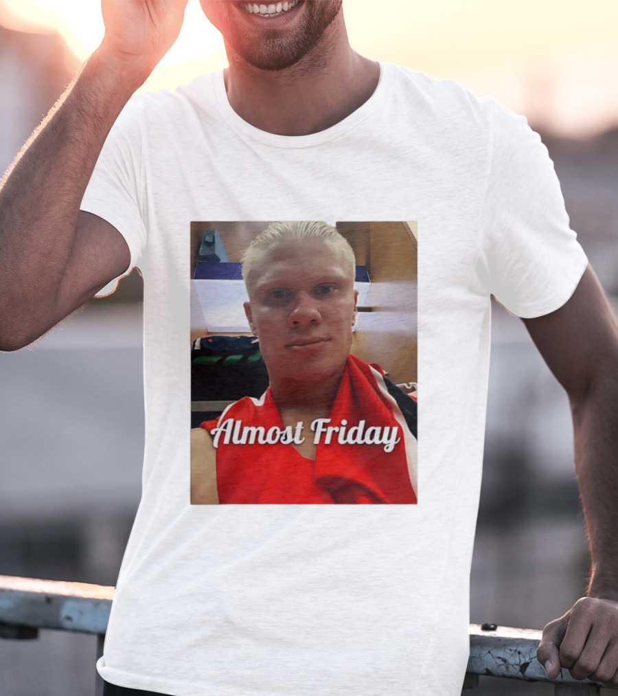 Haaland Selfie Almost Friday Locker Room Photo T-Shirt