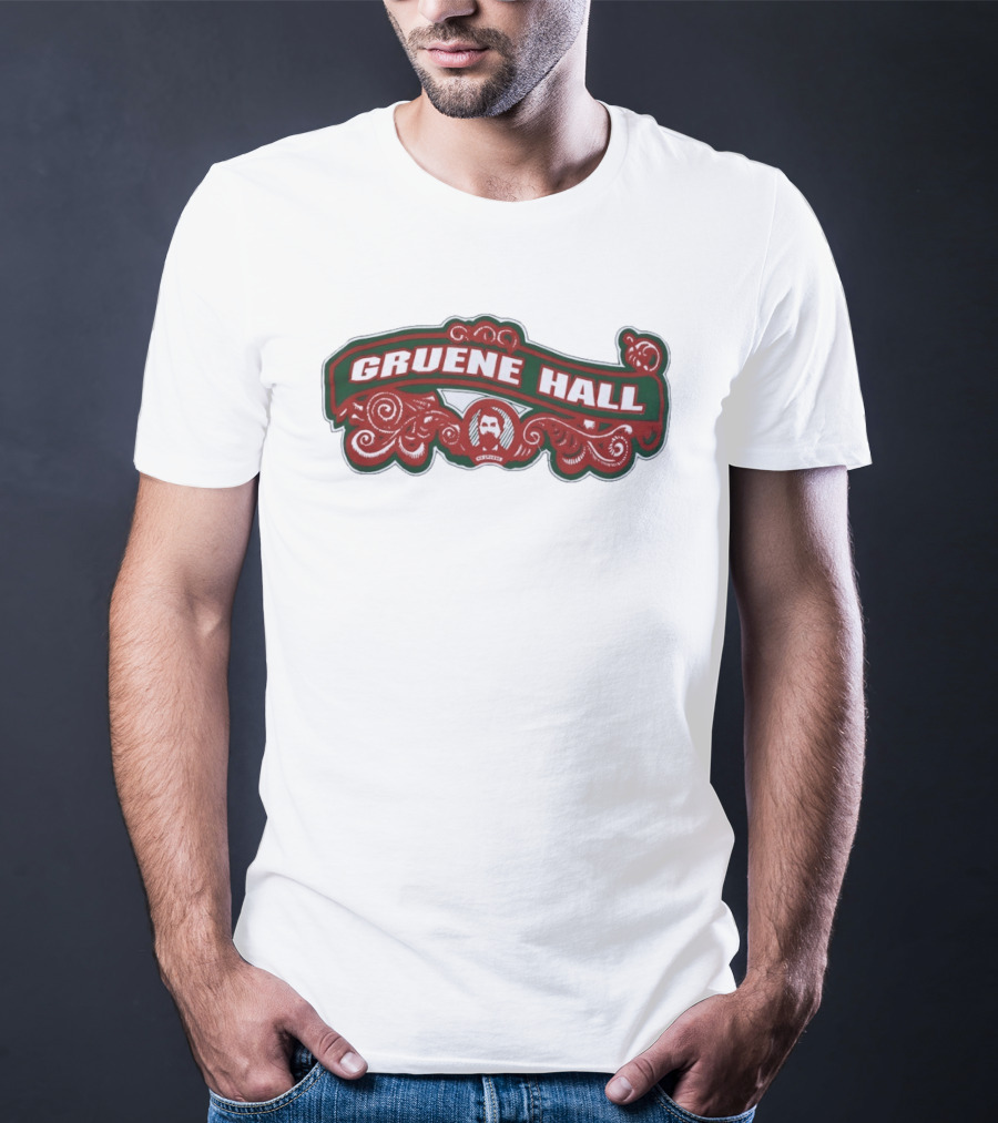 Gruene Hall New Braunfels Texas Iconic Red Green Swirls T-Shirt