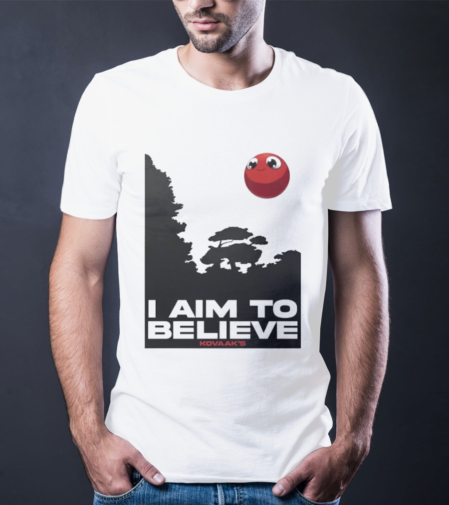 Kovaak's I Aim To Believe Red Ball T-Shirt