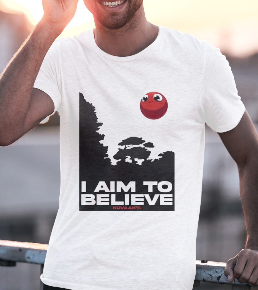 Kovaak's I Aim To Believe Red Ball T-Shirt