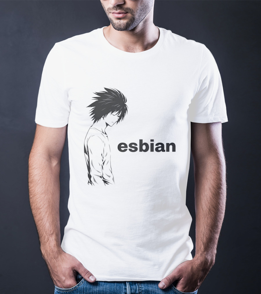 Death Note L Esbian Meme Character Profile T-Shirt