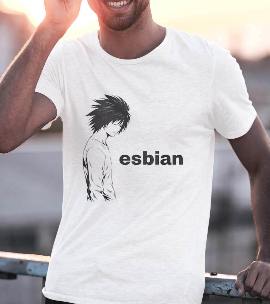 Death Note L Esbian Meme Character Profile T-Shirt