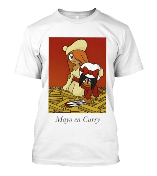 Mayo En Curry Anime Characters On Fries T-Shirt