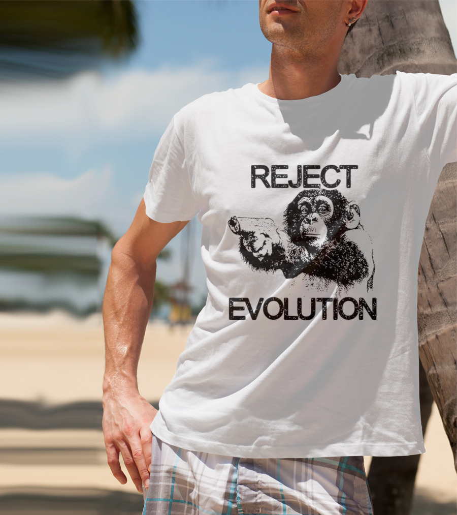 Reject Evolution Monkey Gun T-Shirt