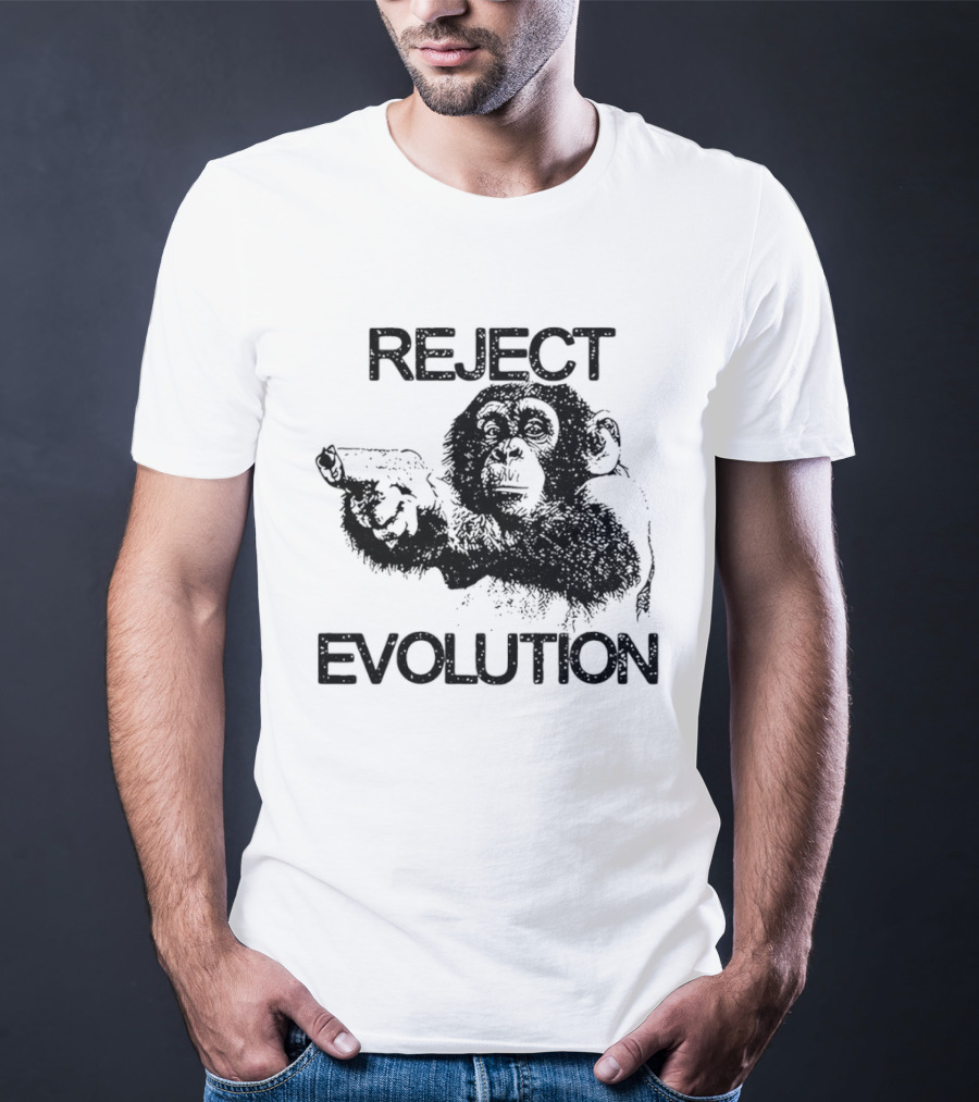 Reject Evolution Monkey Gun T-Shirt