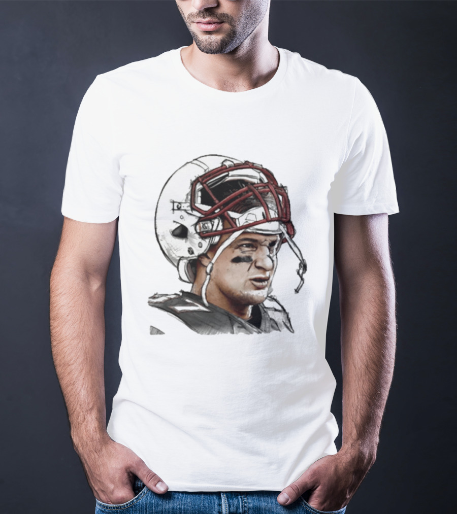 Rob Gronkowski New England Patriots Swag Head Helmet Football T-Shirt