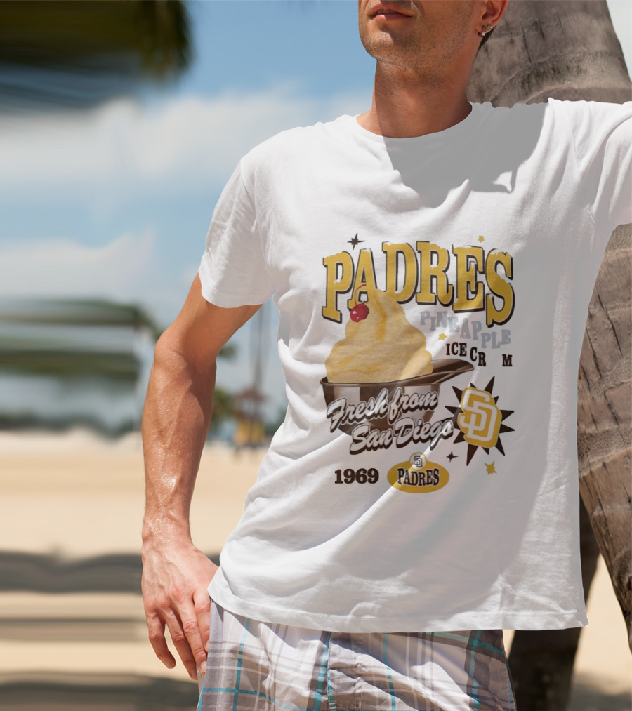 San Diego Padres Pineapple Ice Cream Fresh Since 1969 T-Shirt