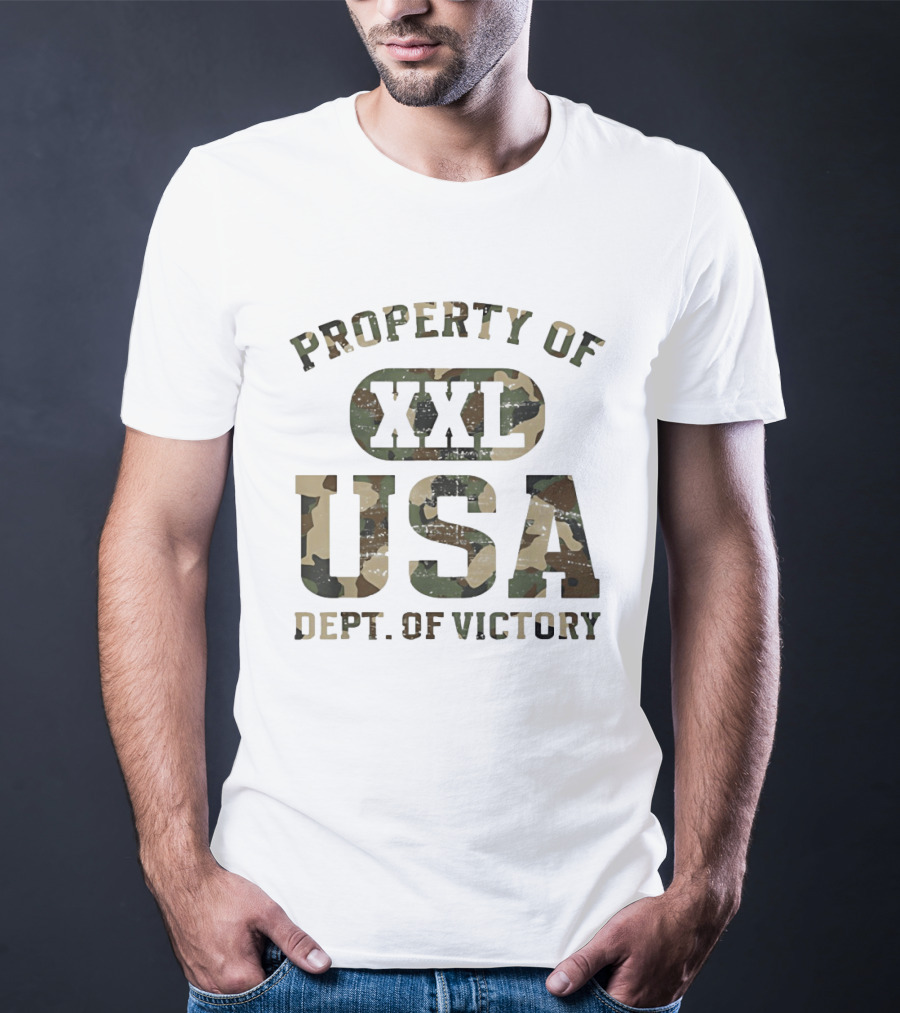 Property Of Xxl Usa Dept Of Victory Camo T-Shirt