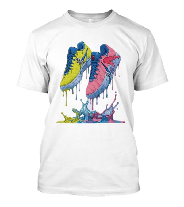 Dripping Paint Sneakers Censored T-Shirt
