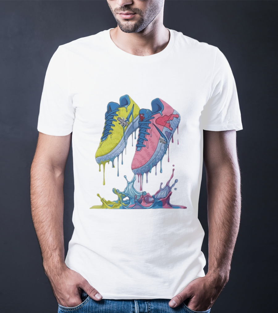 Dripping Paint Sneakers Censored T-Shirt