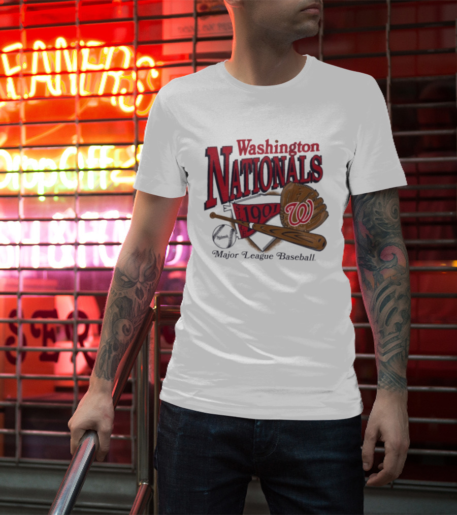 Washington Nationals Est 1901 Baseball Bat Glove Major League T-Shirt