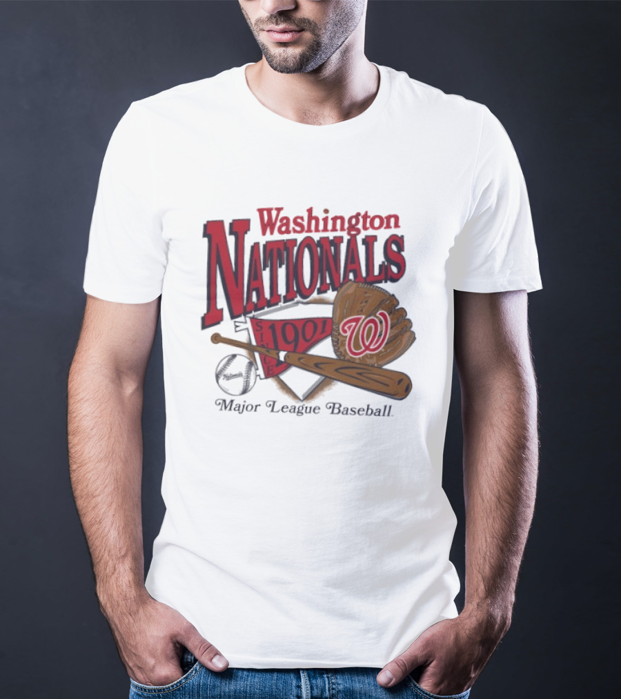 Washington Nationals Est 1901 Baseball Bat Glove Major League T-Shirt