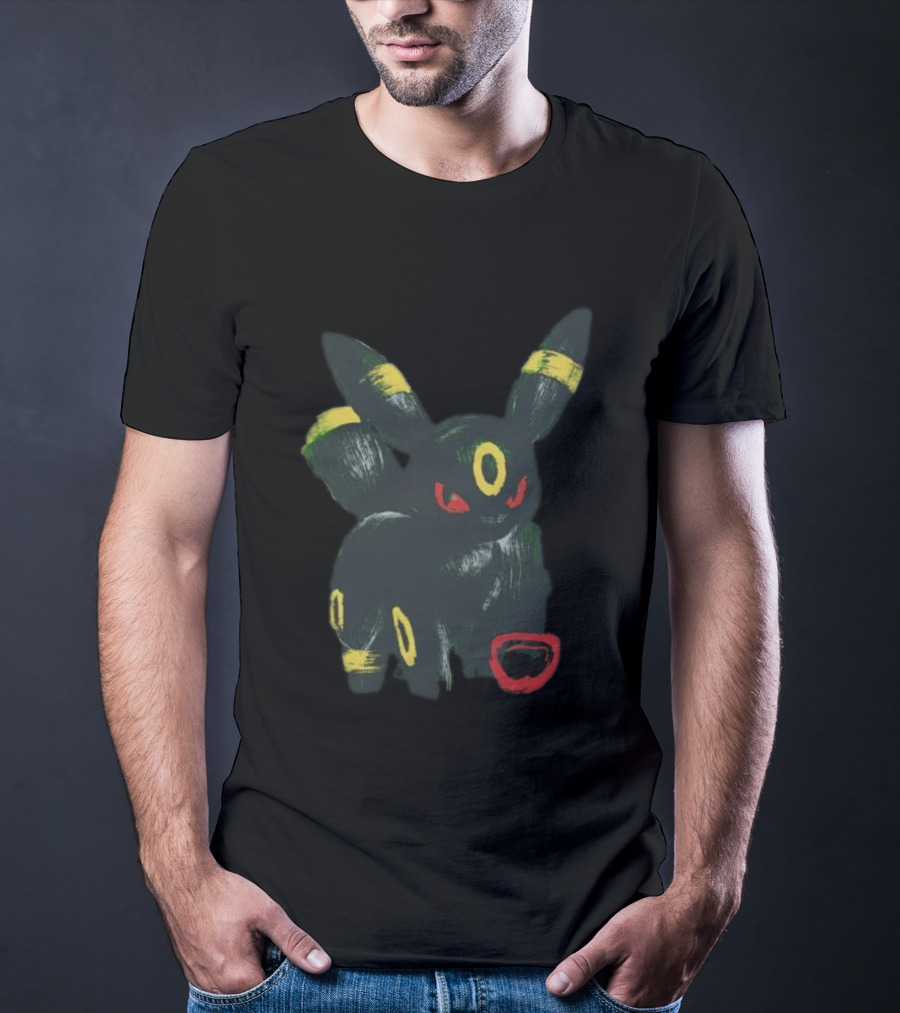 Umbreon Pokemon Distressed T-Shirt
