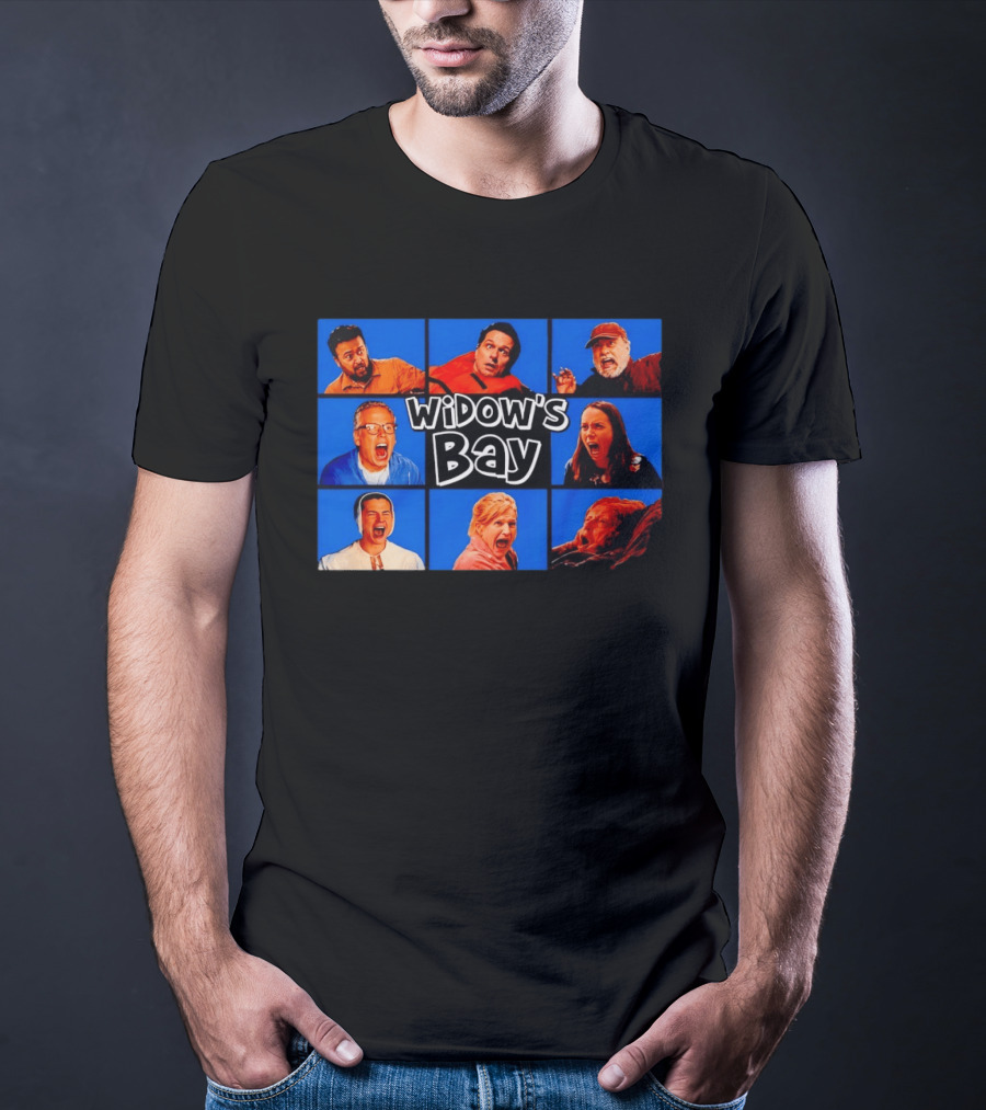 Widow's Bay Screaming Cast Faces Collage T-Shirt